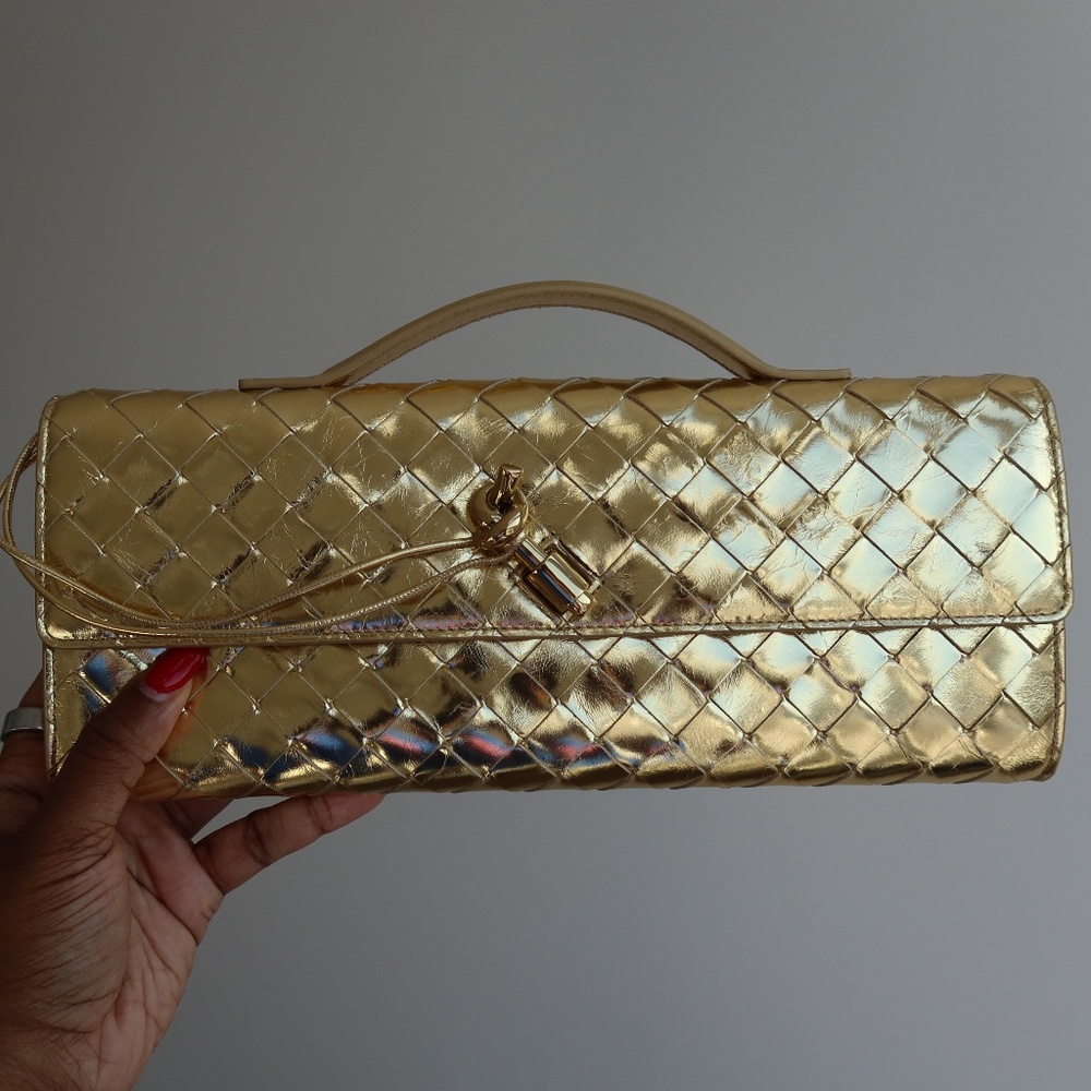 Bottega Andiamo Gold Clutch